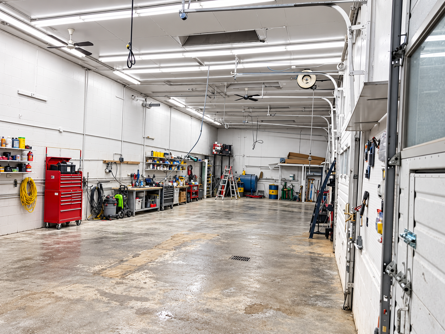Service bay inside our shop